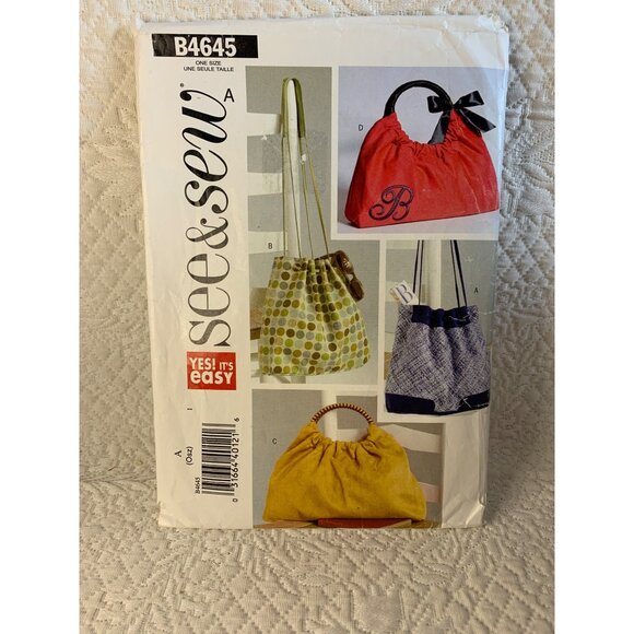 McCall's Misses Handbag Sewing Pattern B4645 - Picture 4 of 9